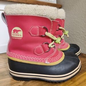 Hot Pink Sorel "Yoot Pac" Kid's Winter Snow Boots